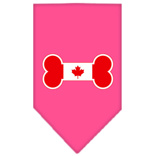Bone Flag Canadian Screen Print Bandana Bright Pink Small